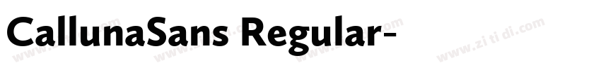 CallunaSans Regular字体转换